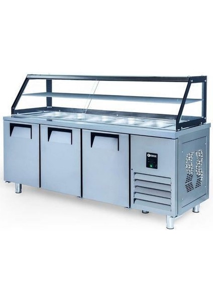 Iceinox Servis Buzdolabı 515 Lt 3 Kapılı Camlı
