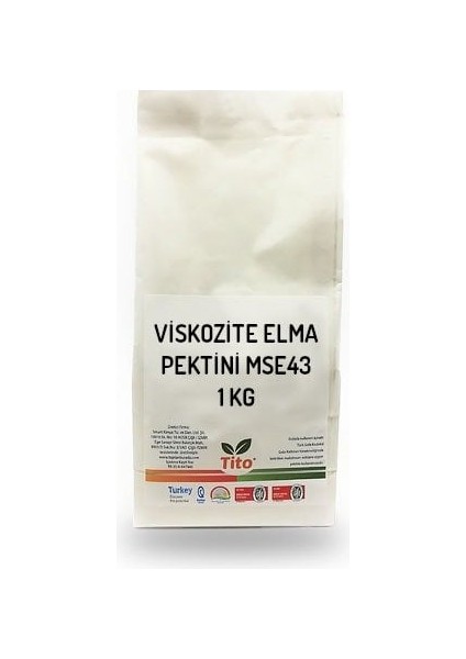 Viskozite Elma Pektini MSE43 E440 Meyve Suları Için 1 kg