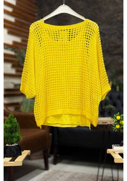 Içi Atletli Oversize File Ithal Bluz
