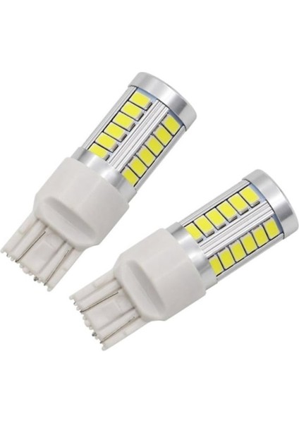 2 Adet T20 LED Ampul Mercekli 33 Ledli Çift Duy Beyaz