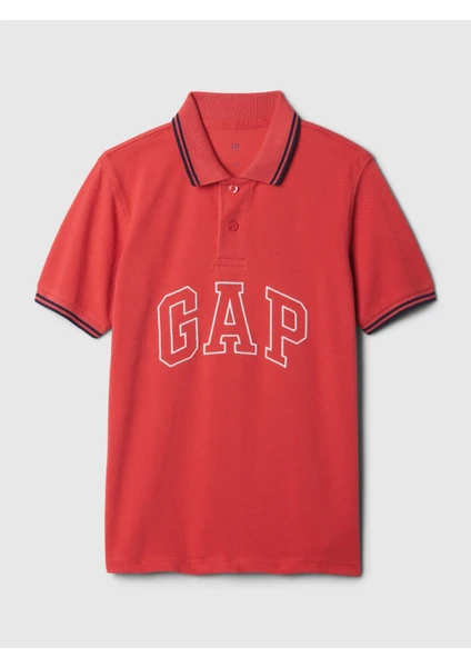 Erkek Çocuk Kırmızı Gap Logo Polo Yaka T-Shirt