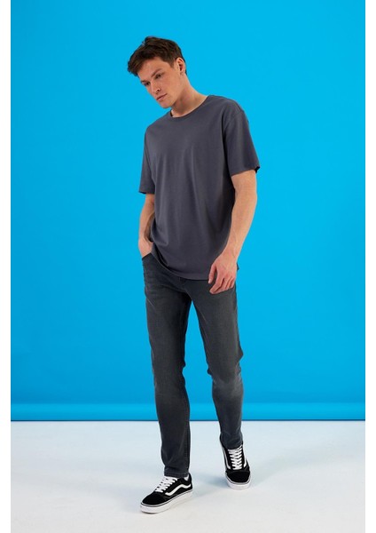 Erkek Walker Antrasit Bisiklet Yaka Slim Fit Tişört modelleri