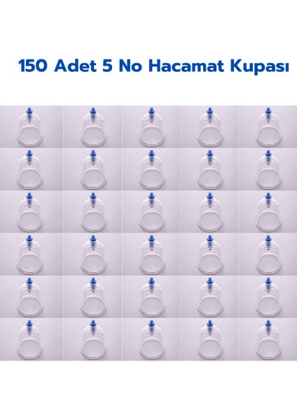 150 Adet 5 Numara Hacamat Kupası