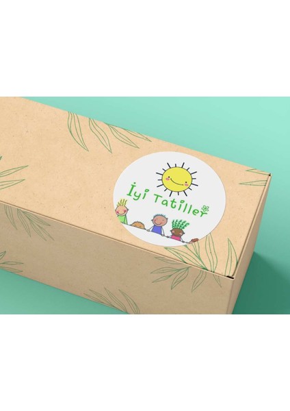 Iyi Tatiller Yaz Tatili Etiketi Karne Çocuklar Mat Estate Sticker 4 Cm- 33 Adet