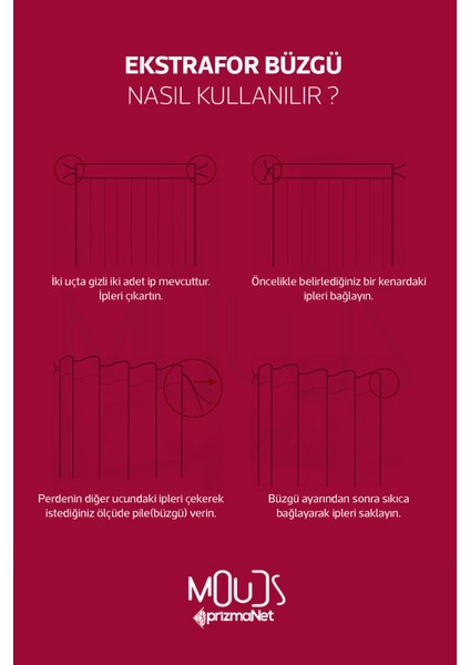 Kiraz Çiçeği Desenli Süet Oturma Odası Salon Fon Perde Baskılı Ekstrafor Büzgü 2 Kanat PRD-1023