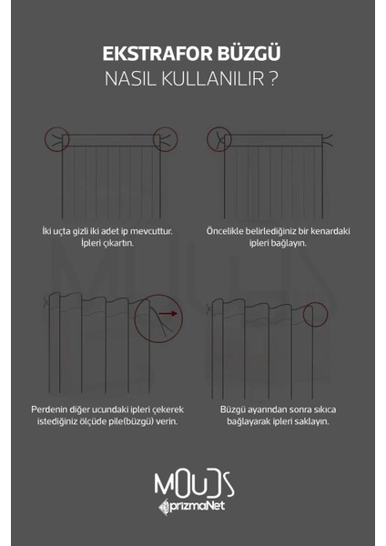 Beyaz Üçgen Desenli Süet Oturma Odası Salon Fon Perde Baskılı Ekstrafor Büzgü 2 Kanat PRD-1071