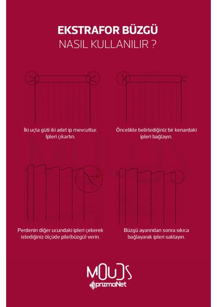 Kiraz Çiçeği Desenli Süet Oturma Odası Salon Fon Perde Baskılı Ekstrafor Büzgü 2 Kanat PRD-1023