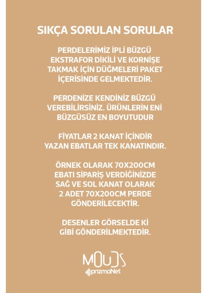Quiet Desenli Süet Oturma Odası Salon Fon Perde Dijital Baskılı Ekstrafor Büzgü 2 Kanat PRD-1048