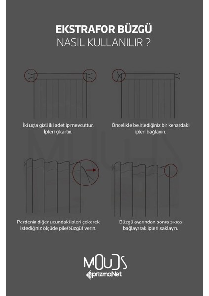 Beyaz Üçgen Desenli Süet Oturma Odası Salon Fon Perde Baskılı Ekstrafor Büzgü 2 Kanat PRD-1071