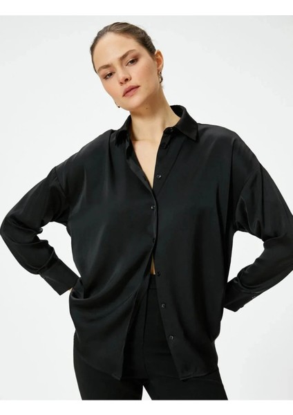 Saten Gömlek Uzun Kollu Düğmeli Standart Kesim fiyatları