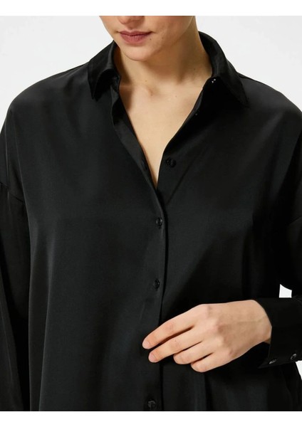 Saten Gömlek Uzun Kollu Düğmeli Standart Kesim modelleri