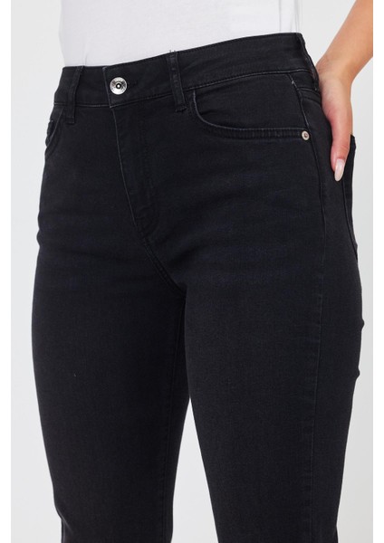 Kadın Mila Black Boyfriend Jean Pantolon (Lyocell)