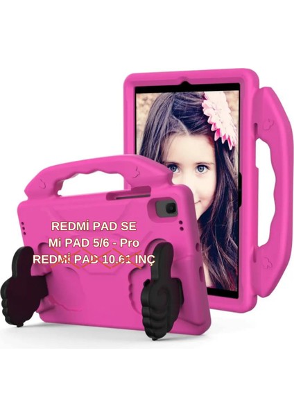 Xiaomi Redmi Pad SE / Mi Pad 5 / Mi Pad 6 / Pro Kılıf Tutmalı Standlı Silikon Case