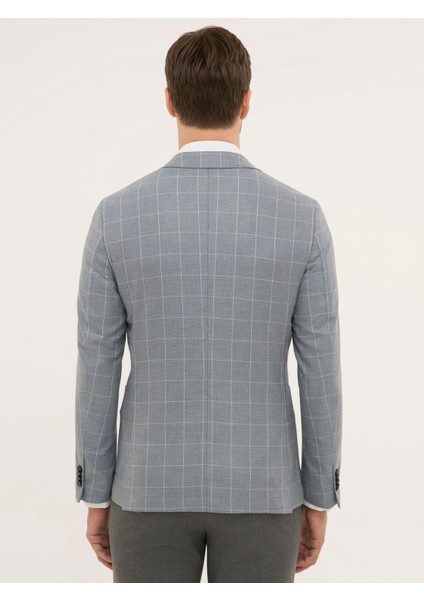 Erkek Açık Mavi Slim Fit Ceket 50229422-VR003