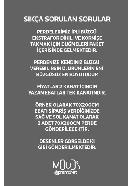 Beyaz Semboller Desenli Süet Oturma Odası Salon Fon Perde Baskılı Ekstrafor Büzgü 2 Kanat PRD-1076