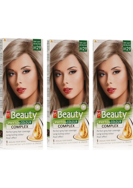 M29 Çok Açık Küllü Kumral (Very Lıght Ash Blond) Üçlü Set