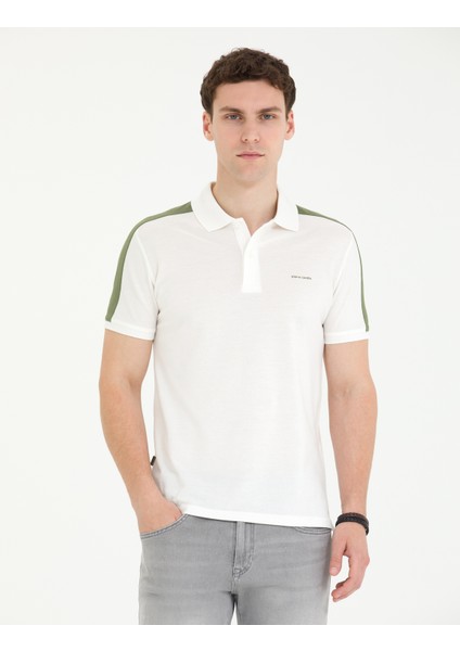 Pierre Cardin Erkek Haki Slim Fit Polo Yaka Tişört 50273578-VR027