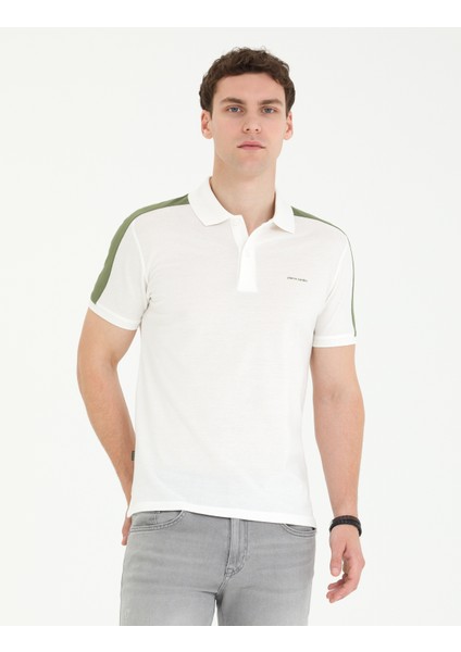 Pierre Cardin Erkek Haki Slim Fit Polo Yaka Tişört 50273578-VR027