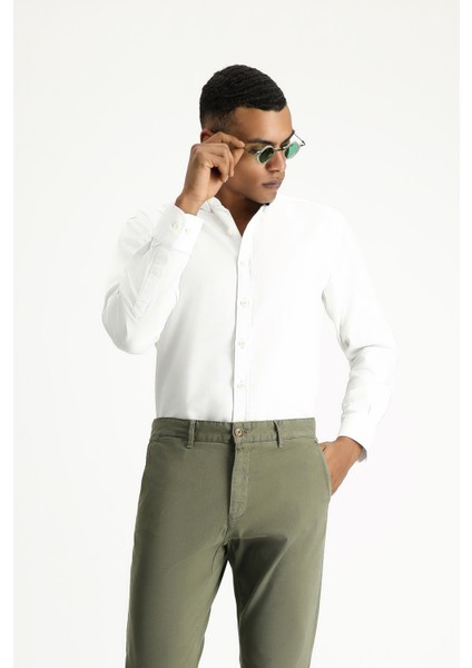 Uzun Kol Regular Fit Oxford Pamuk Gömlek