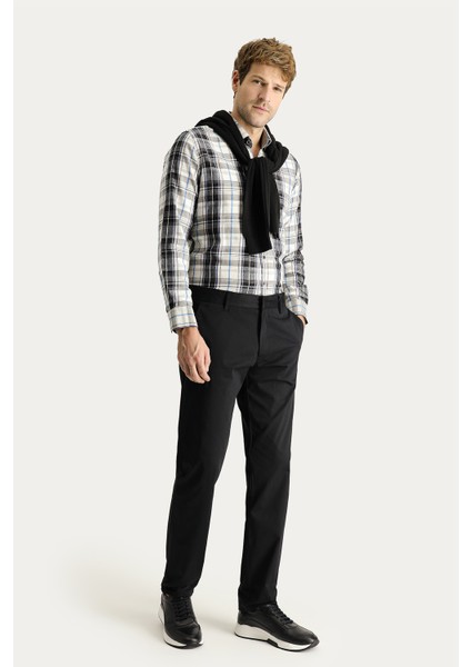 Slim Fit Dar Kesim Likralı Saten Kanvas / Chino Pantolon fiyatları