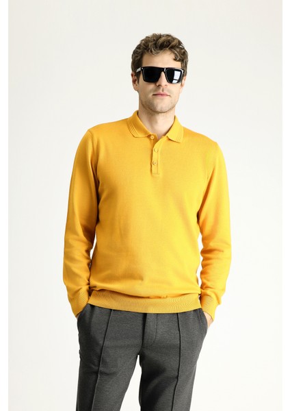 Polo Yaka Regular Fit Pamuklu Triko Kazak fiyatları