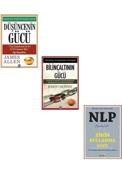 Düşüncenin Gücü - Bilinçaltının Gücü - NLP Zihin Kullanma Gücü - 3 Kitap