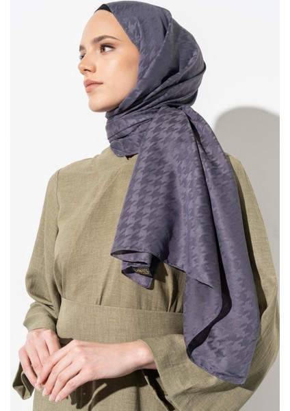 Kadın Tesettür Jakarlı Küçük Desen Kazayağı Şal modelleri