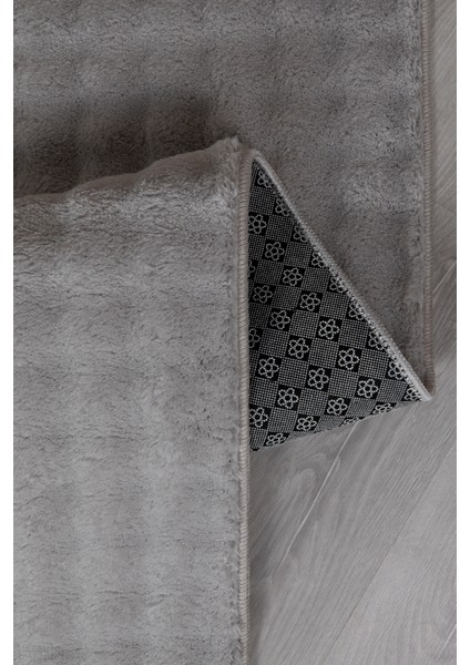 Dekoratif Bubble Uzun Tüylü Yumuşak Puffy Peluş Kaymaz Yıkanabilir Salon Koridor Halı Yolluk Gri fiyatları