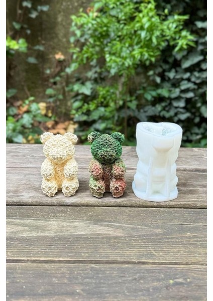 Rose Bear Tekli Silikon Mum Kalıbı modelleri