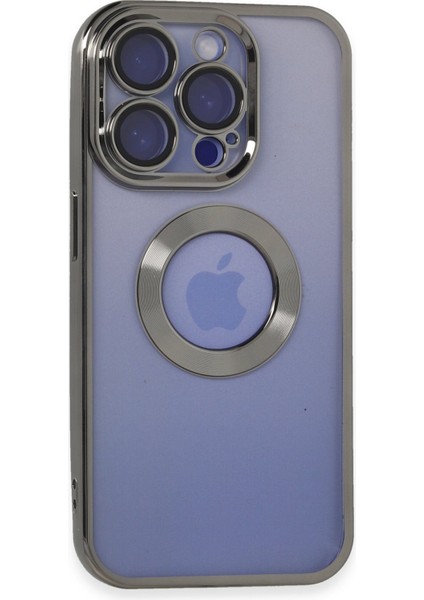 Apple iPhone 15 Pro Kılıf Slot Silikon - Titan Gri