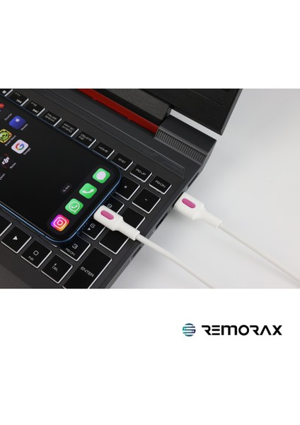 Coral iPhone Uyumlu USB Type A-Lightning 120 Cm 2.0A Fuşya-Beyaz fırsatları