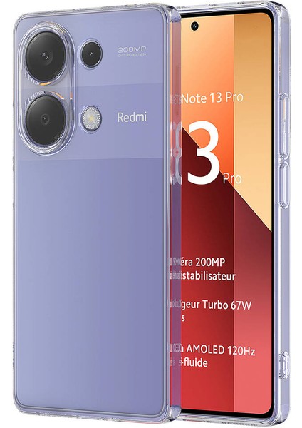 Xiaomi Redmi Note 13 Pro 4g Şeffaf Kılıf 3D Kamera Korumalı 0.7mm Fit Tasarım Esnek Silikon