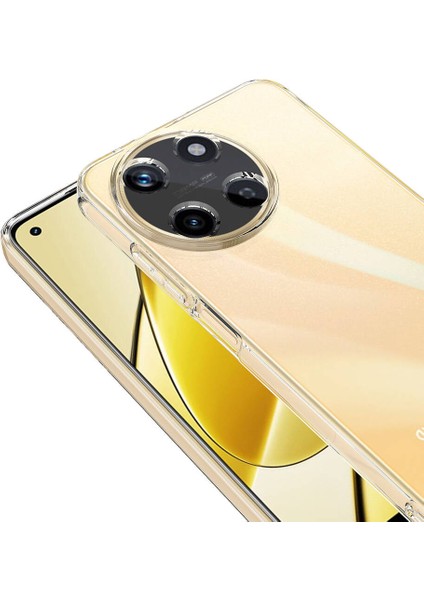 Realme 11 4g Şeffaf Kılıf 3D Kamera Korumalı Fit Tasarım Esnek Silikon Renksiz Kapak