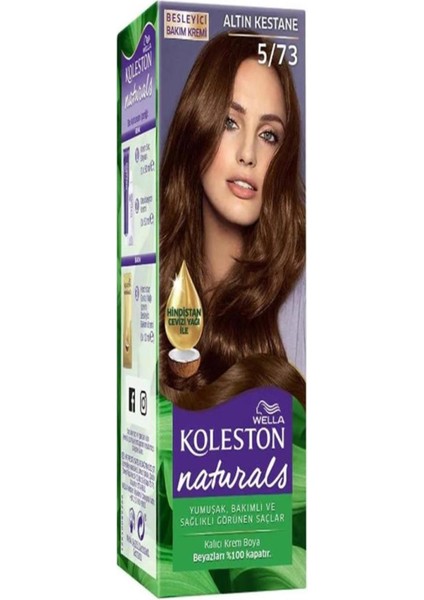 Wella Koleston Saç Boya Set 5/73 Altın Kestane