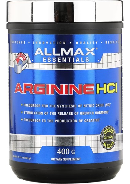 Allmax, Arginine Arjinin Hcı, 14.11 Oz (400 G) - 80 Servis