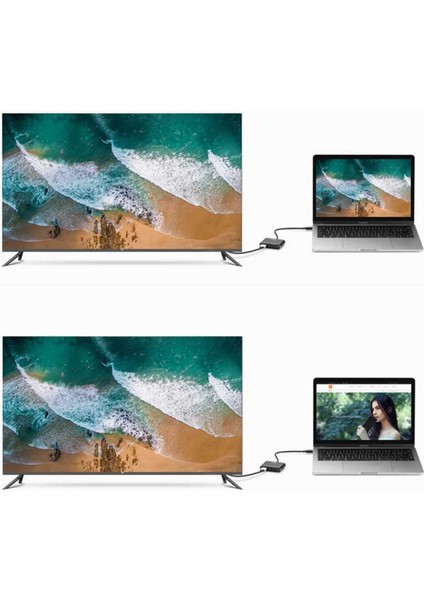 USB Type C To HDMI VGA 3.1 4K Çevirici Dönüştürücü Adaptör indirimleri