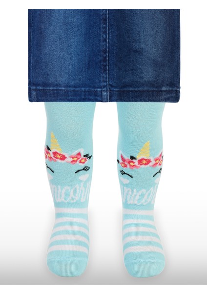 Kız Bebek Külotlu Çorap 0-12 Ay Mint