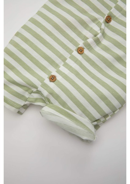 Erkek Bebek Yeni Doğan Çizgili Penye 2'li Kısa Kollu Tulum C4359A524SM indirimleri