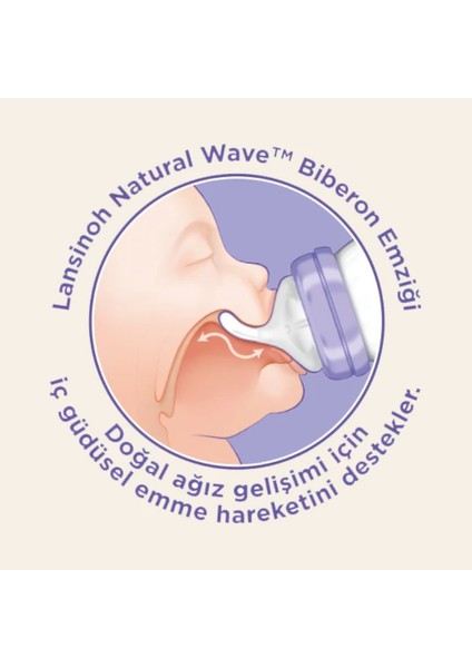 Natural Wave Silikon Biberon Emziği 2li Yavaş Akış