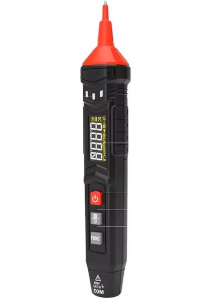 HT121 Kalem Tip Akıllı Multimetre Işıklı ve Sesli Alarm Fenerli