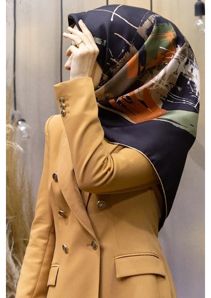 Twill İpek Eşarp Taba Haki 0014-01