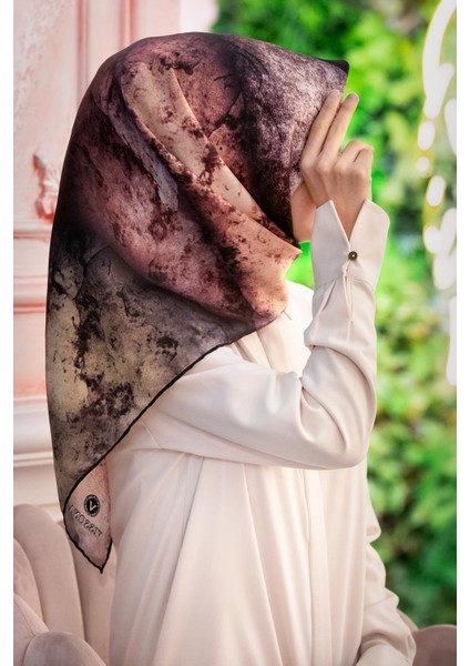 Twill İpek Eşarp Pudra Somon 0019-01