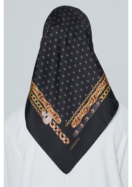 Özel Nostalji Serisi Twill İpek Eşarp Modelleri 8242D-09