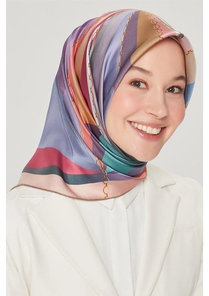 Özel Nostalji Serisi Twill İpek Eşarp Modelleri 8507D-04
