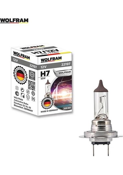 12V H7 Ampul 55W Standart Germany