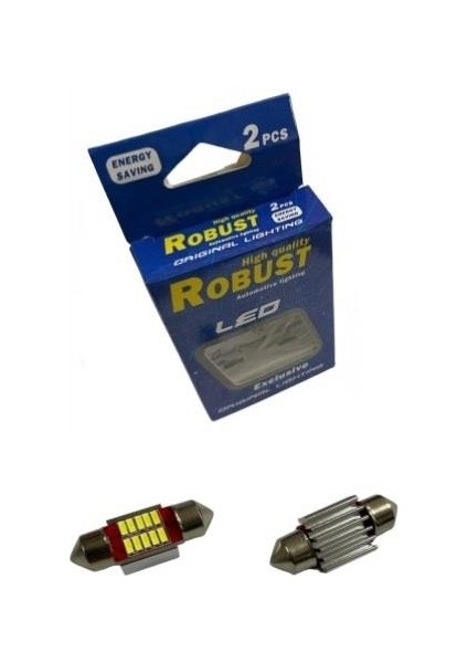 Robust 12V Sofit Ampul 10 Ledli Beyaz (31 Mm) (2 Ad)