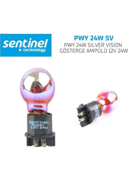 Sentınel 12V Gündüz Sürüş Ampulü Sılver Vısıon (PWY24W)