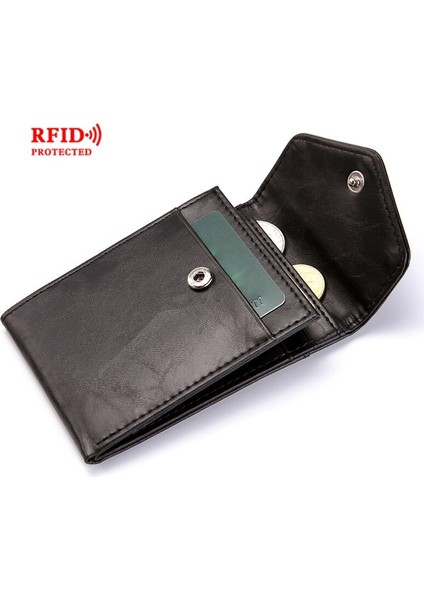 Moda Rfıd Cüzdan Kadın Erkek Mini Ultra Ince Deri Cüzdan Ince Cüzdan Paralar Çanta Kredi Kımlık Kartı Sahipleri Kart Kılıfları (Yurt Dışından) fırsatları