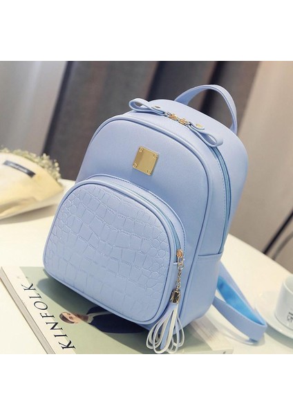 Kadın Sırt Çantaları Deri Omuz Çantası Timsah Desenli Mini Sırt Çantaları Mochila (Yurt Dışından) modelleri