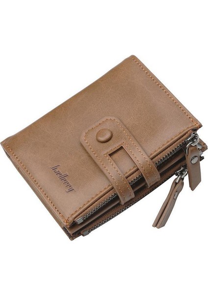 Baellerry D3206 Yeni Stil Erkek Pu Deri Kısa Bölüm Bozuk Para Cüzdanı Kart Tutucu Fermuar Cüzdan Erkekler Için Moda Çanta (Yurt Dışından)